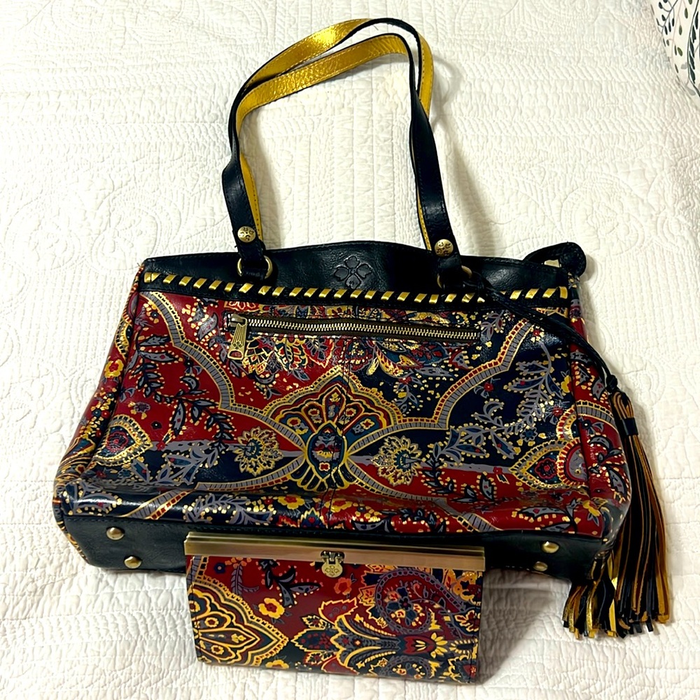 PATRICIA NASH SHOULDER SATCHEL TOTE